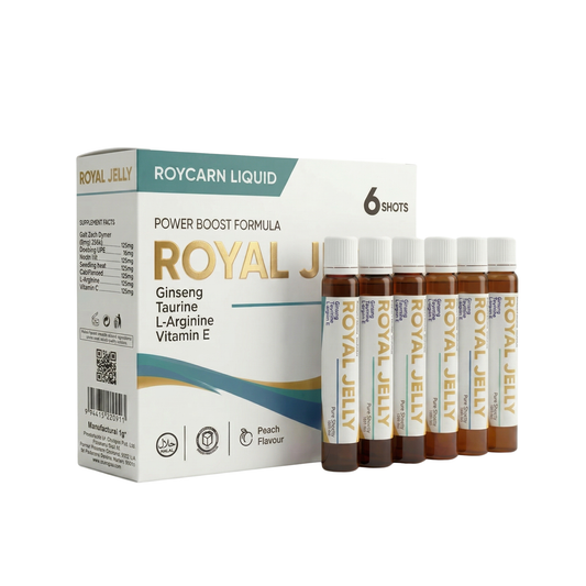 Roycarn Liquid Royal Jelly – Power Boost Formula (Peach Flavor)