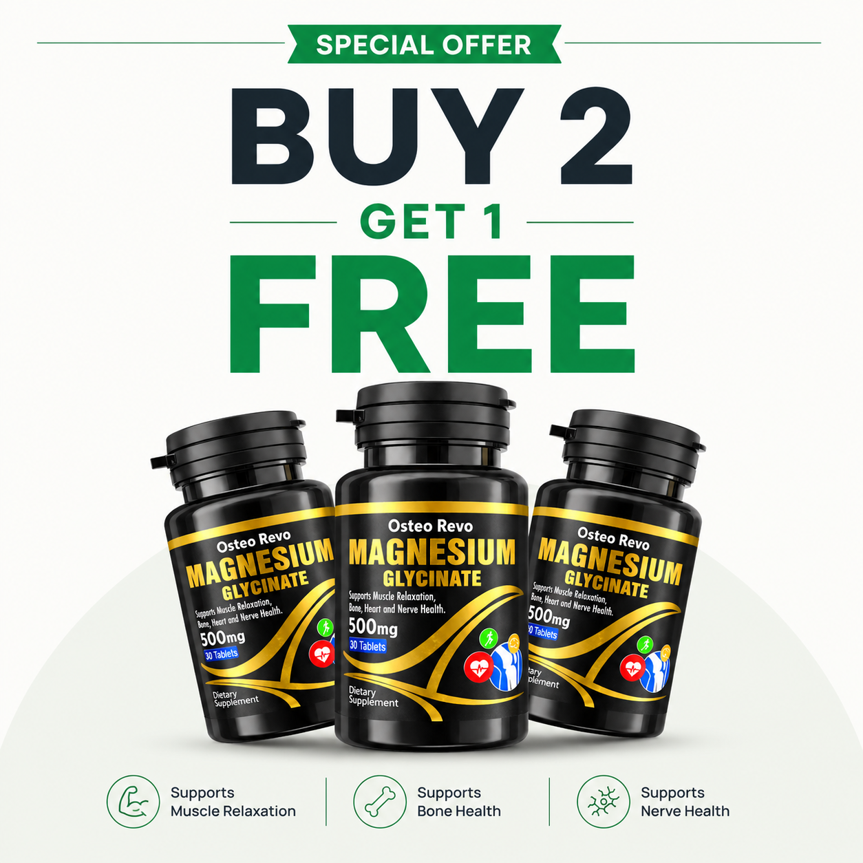 Magnesium Glycinate Buy 2 Get 1 Free
