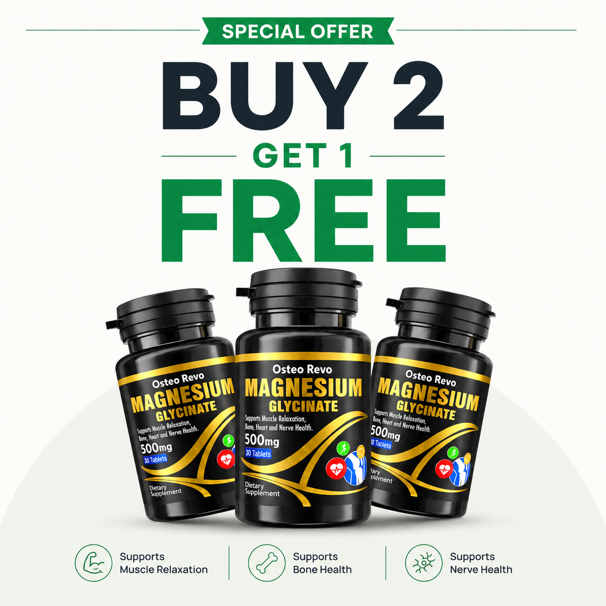 Magnesium Glycinate Buy 2 Get 1 Free
